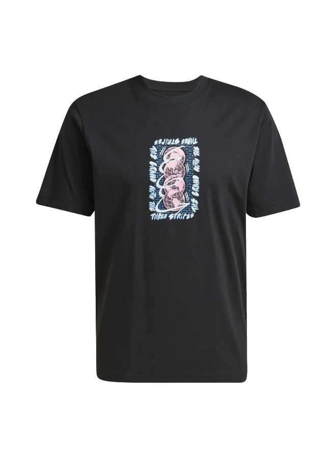 Adidas Q12 TS STREET W Black Originals Men T-SHIRTS