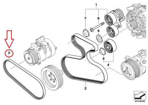 BMW X5 E70 AC Drive Belt - Image 4
