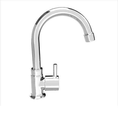 Johnson Bathrooms Johnson Coral Floor Mounted Swan Neck Brass Pillar Cock for Bathroom and Kitchen Sinks| Durable Brass Build, Leak Proof, Premium Body, Wash Basin Tap, Kitchen Tap| 10 Years Warranty - Image 4