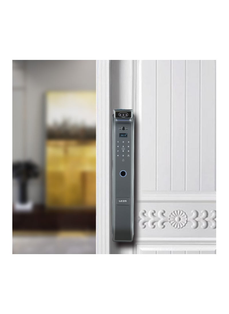 Generic - Smart Door Lock Lezn Face Version With Fingerprint, i16 - Grey - Image 1