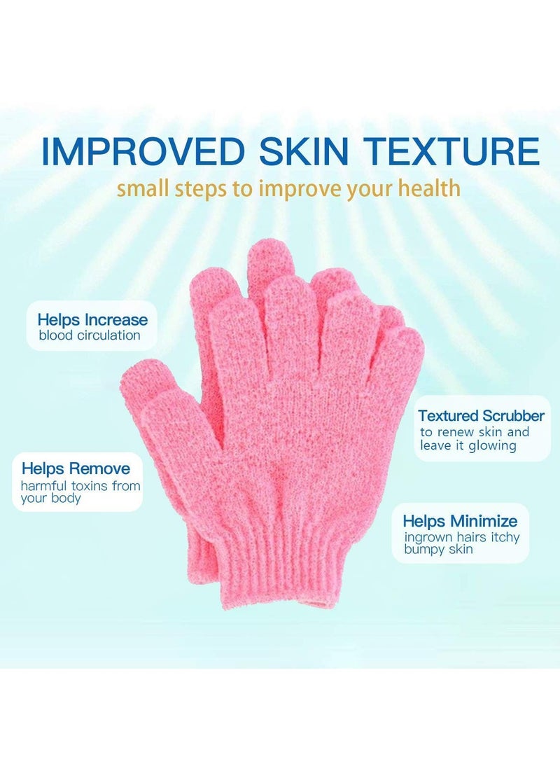sokany 8 Pieces (4pairs) Exfoliating Gloves, Premium Scrub Wash Mitt for Shower, Spa, Massage and Body Scrubs, Spa Exfoliation Accessories for Men and Women (Multicolour)  - Image 4
