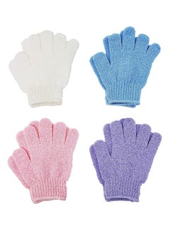 sokany 8 Pieces (4pairs) Exfoliating Gloves, Premium Scrub Wash Mitt for Shower, Spa, Massage and Body Scrubs, Spa Exfoliation Accessories for Men and Women (Multicolour)  - Image 1