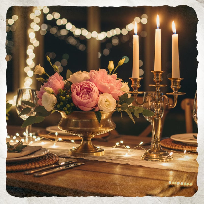 WORTH Gold Color Urn Vase Set of 2 for Centerpieces, 8" H. x 11.8" Dia. Classic Metal Trumpet Small Flower Pot for Table, Bowl Vase for Wedding Party Event Home Decor - Image 4