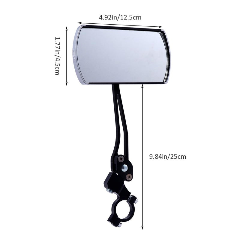 Wide Angle Black Rear View Mirrors For Electric Mountain Bike And Motorcycle Safety - Image 3