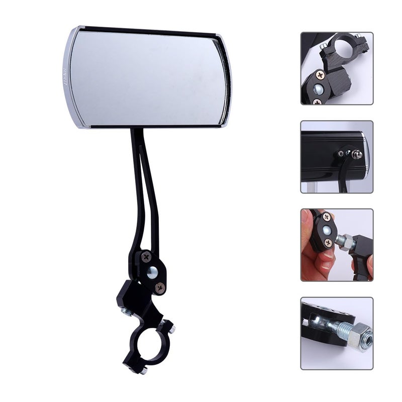 Wide Angle Black Rear View Mirrors For Electric Mountain Bike And Motorcycle Safety - Image 4
