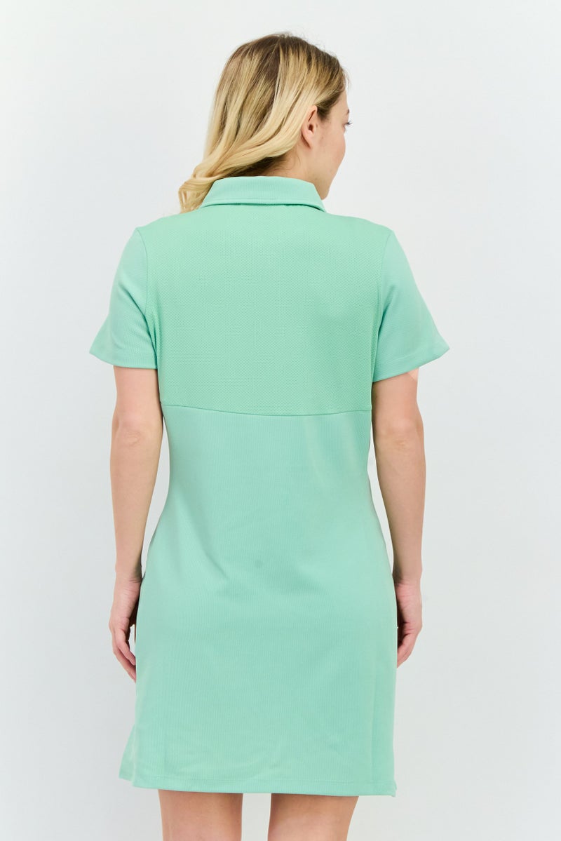 Lyle & Scott Women Brand Logo Mini Dress, Green - Image 3