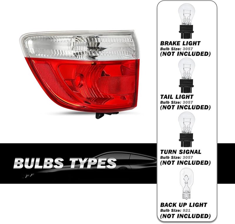 مجموعة مصابيح خلفية هالوجين دودج دورانجو 2011 2012 2013 للجانبين السائق والراكب - Image 3