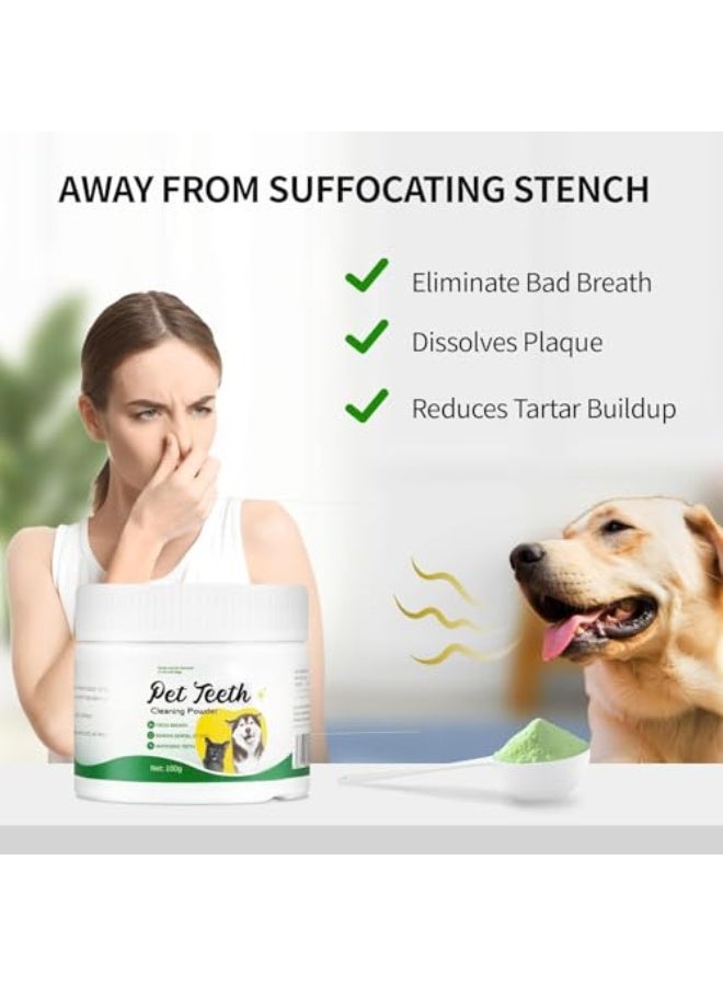 Jellico Dog Dental Powder, Dog Teeth Cleaning Powder, Fresh Breath, Dog Dental Care, Dental Powder Teeth Cleaning, Breath Freshener, Improve Oral u0026 Gastrointestinal Health, Suitable for Large u0026 Smal - Image 2