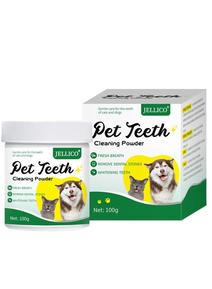 Jellico Dog Dental Powder, Dog Teeth Cleaning Powder, Fresh Breath, Dog Dental Care, Dental Powder Teeth Cleaning, Breath Freshener, Improve Oral u0026 Gastrointestinal Health, Suitable for Large u0026 Smal - Image 1