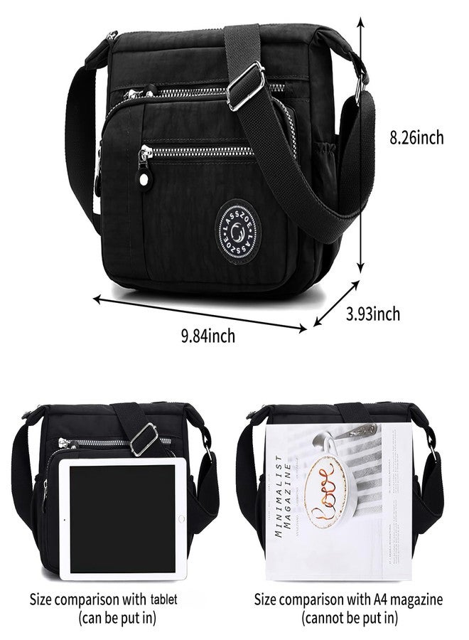 LassZone Lightweight Nylon Crossbody Bag for Women Multi-pocket Satchel Shoulder Bag Ladies Travel Handbags Waterproof Messenger Bag - Image 5