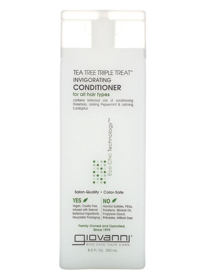 جيوفاني 2 شيك بلسم منشط علاج شجرة الشاي لجميع أنواع الشعر 8.5 أونصة سائلة 250 مل