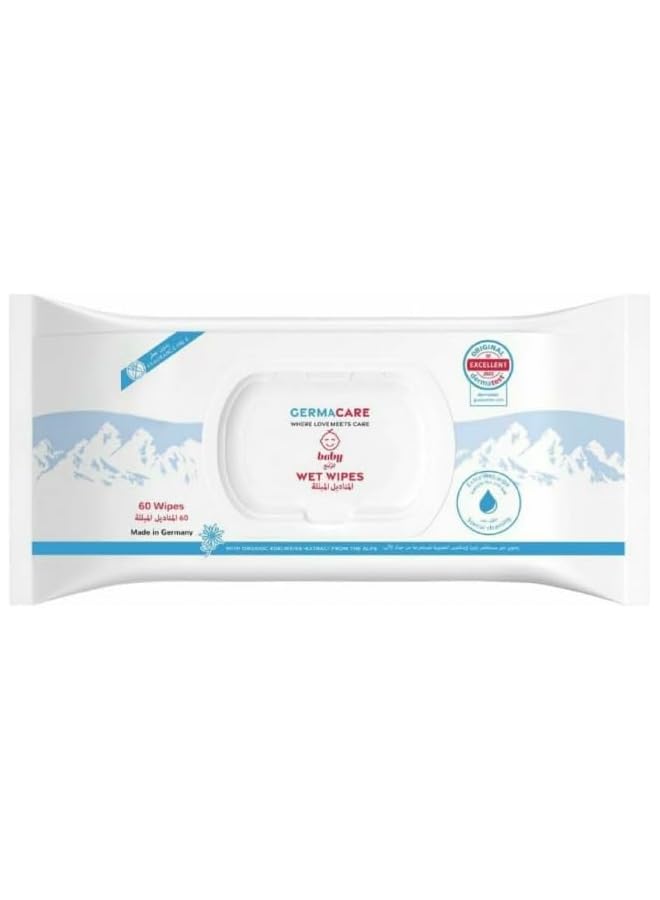 Germacare Baby Wet Water Wipes For Newborn 60Sheets - Image 1