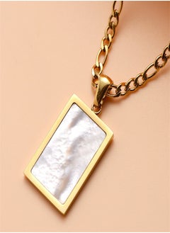Titanium gold inlaid shell pendant necklace Exquisite gifts for parties weddings  meeting accessories