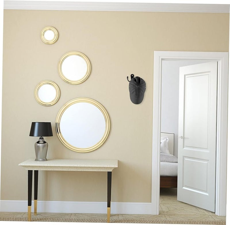 Unomor 10 حزمة من خطافات المعطف المعدنية السوداء ذات الشقين لتوفير المساحة للمدخل والحمام - Image 5