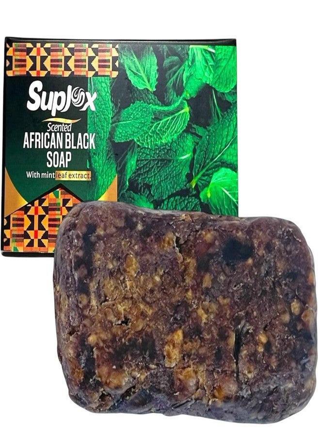 Suplox Best Raw Organic African Black Soap Bar, long lasting for oily skin, 100% pure natural body cleanser from Ghana, authentic, made with natural ingredients. - Image 1