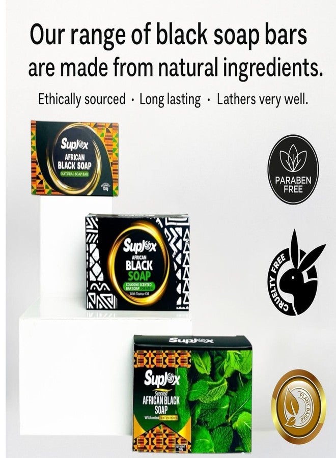 Suplox Best Raw Organic African Black Soap Bar, long lasting for oily skin, 100% pure natural body cleanser from Ghana, authentic, made with natural ingredients. - Image 5