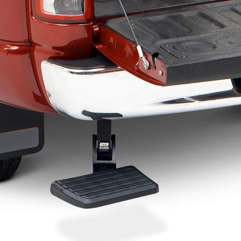 AMP Research 7530601A BedStep Rear Bumper Access Black Not Compatible wDual Exhaust