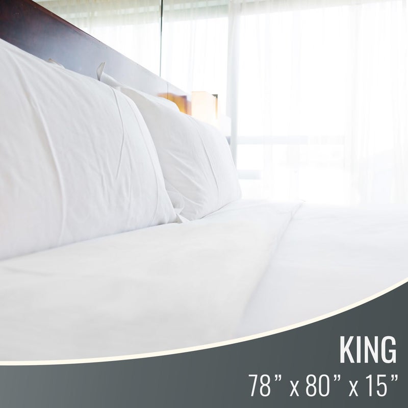 DMI DMI Waterproof Mattress Protector  Mattress Pad  Waterproof Mattress Cover  Bed Pad and Bed Cover  Contoured Fitted Sheet Fit  King  Package May Vary  - Image 2