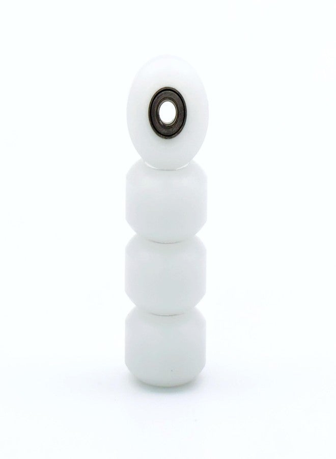 RACOFSB Fingerboard Wheels Durable Material Street Shape with Smooth Bearings (White) - Image 4