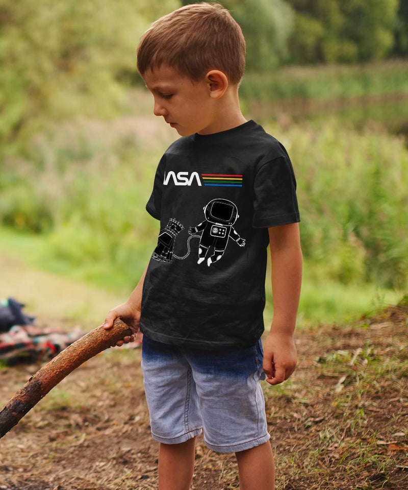 BROOKLYN VERTICAL 4-Pack Toddler NASA Print Outer Space Rocket Ship Short Sleeve T-Shirt | Soft Cotton Sizes 2T-4T (Combo A, 3T) - Image 4