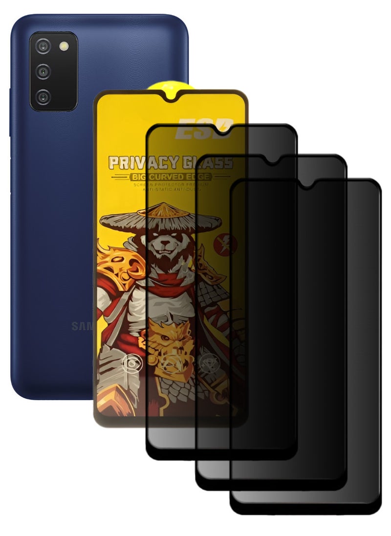 ESD 3 Pieces Tempered Dustproof Privacy Glass Screen Protector Compatible For Samsung Galaxy A03s - Image 1