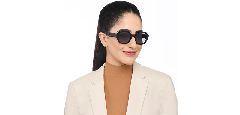 John Jacobs Full Rim Hexagonal Stylish &amp; Premium Polarized UV Protected Sunglasses JJ S15563