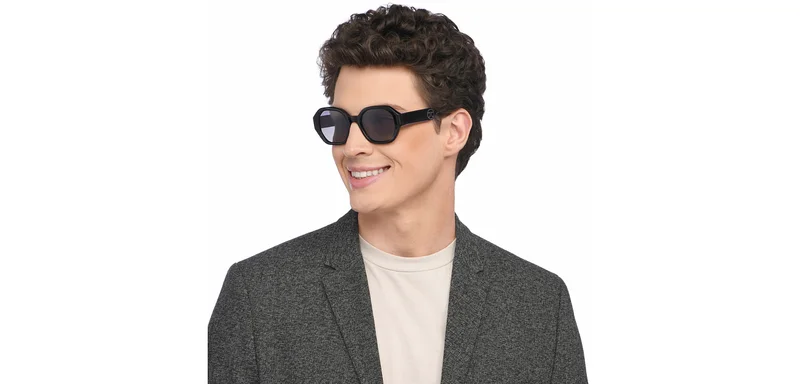 John Jacobs Full Rim Hexagonal Stylish &amp; Premium Polarized UV Protected Sunglasses JJ S15563