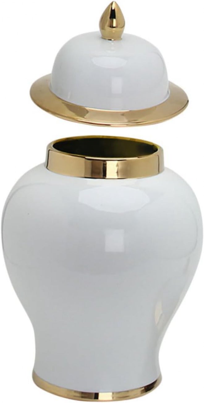 Ceramic Ginger Jar Tea Storage Jar Home Decor Vase Rustic Flower Centerpiece - Image 1