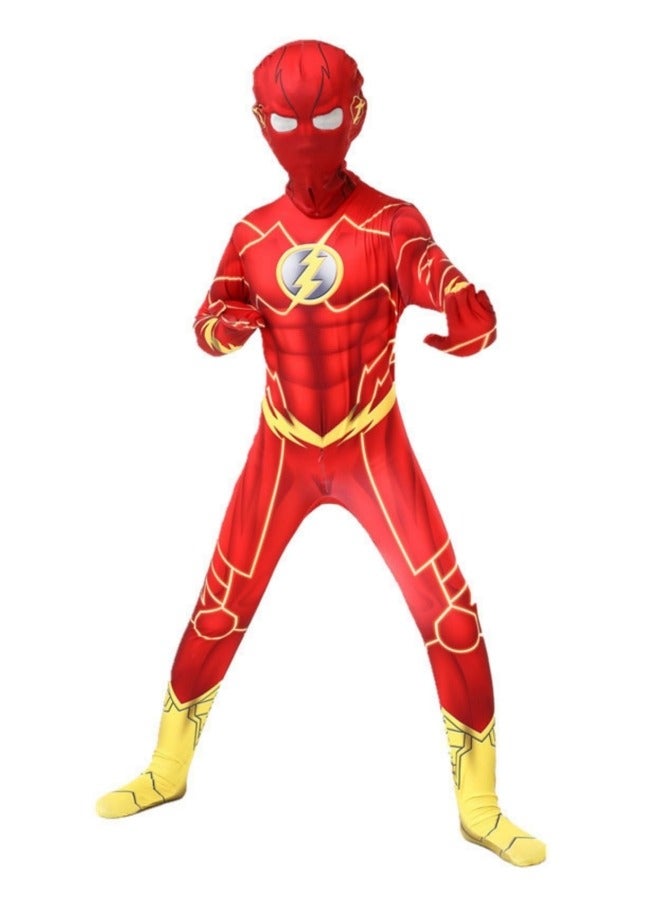 GGEROU Superhero Costume Cosplay Set, 3D Style Superhero Role-playing Full Bodysuit, Kids Spiderman Dress Up Spandex Jumpsuit - Image 1