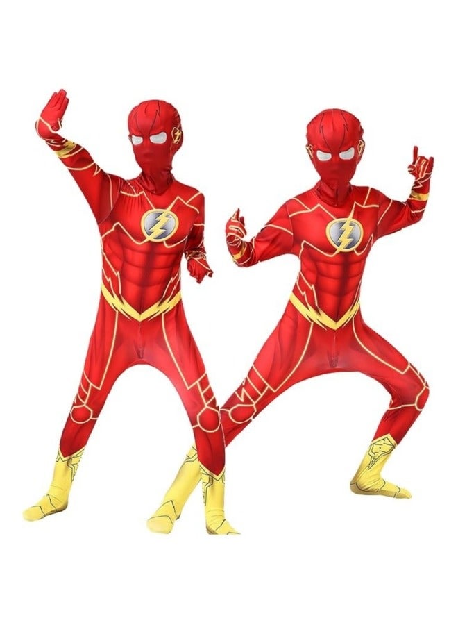 GGEROU Superhero Costume Cosplay Set, 3D Style Superhero Role-playing Full Bodysuit, Kids Spiderman Dress Up Spandex Jumpsuit - Image 2