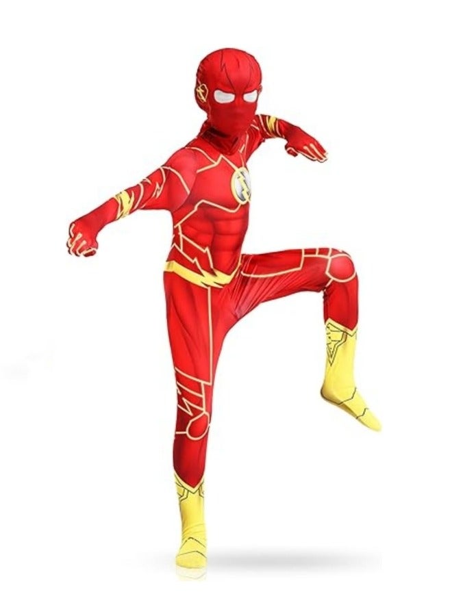 GGEROU Superhero Costume Cosplay Set, 3D Style Superhero Role-playing Full Bodysuit, Kids Spiderman Dress Up Spandex Jumpsuit - Image 3