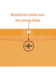 1InTheOffice Clasp Envelopes 10X13 Large Mailing Envelopes Catalog Envelopes Clasp Closure & Gummed Seal Brown 12 Pack  - Image 2