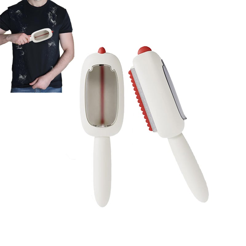 Lint and pet Hair Remover,Pet Hair Removal Glove,Clothe Hair Remover Roller,Reusable Lint Roller for Clothes,Pet Hair Remover for Clothes, Lint Brushes for Clothes (White) - Image 1