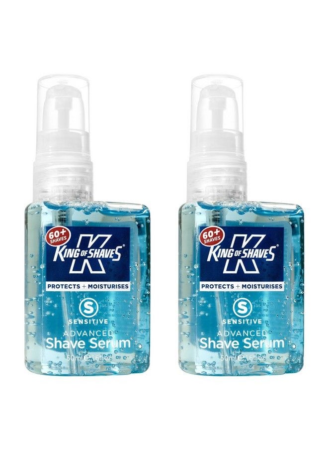 King of shaves Advanced Sensitive Shaving Face Serum For Men 50Ml Twin Pack  - Image 2