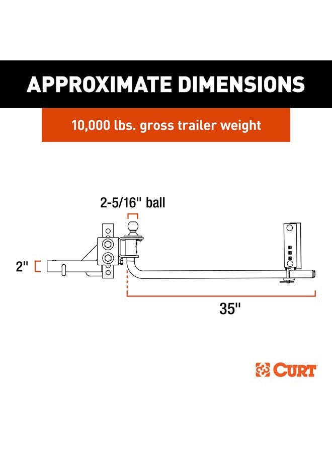 Curt 17499 TruTrack 4P Weight Distribution Hitch with 4x Sway Control, Up to 8K, 2-Inch Shank - Image 2