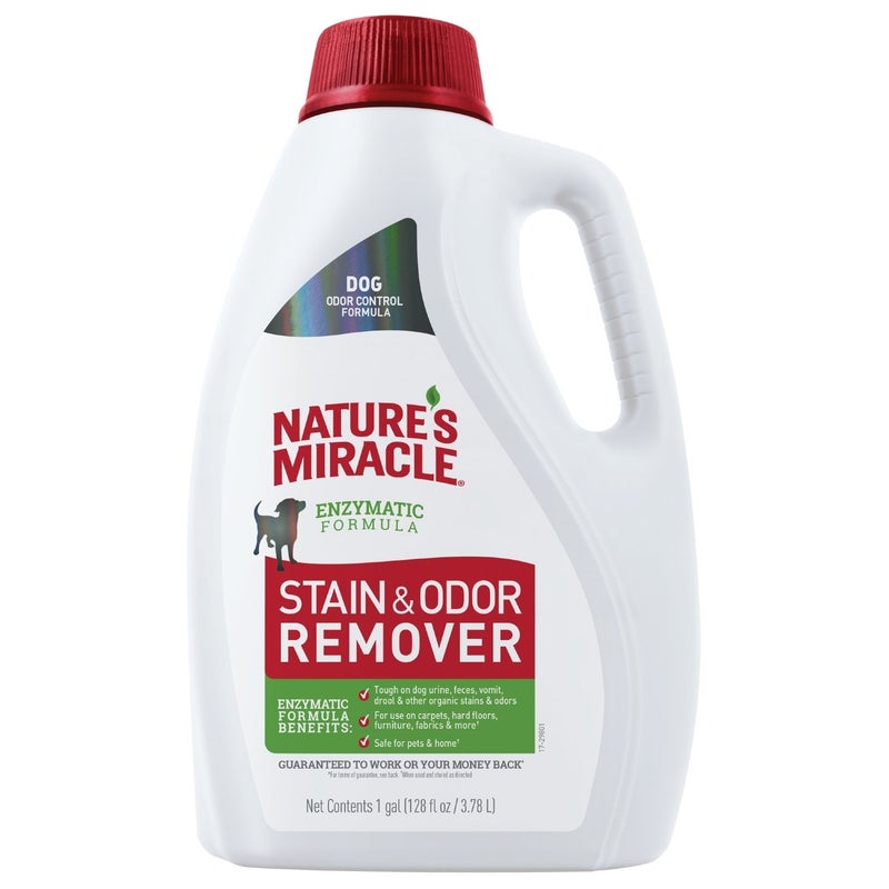 Nature's Miracle Nature’s Miracle® Stain & Odor Remover, Tough on Dog Urine, Feces, Vomit, Drool and Other Organic Stains and Odors, 1 Gallon - Image 1