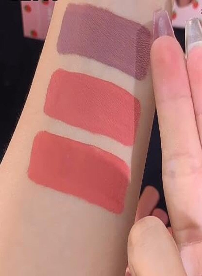 MYUANGO 3Pcs Matte Liquid Lipstick Makeup Set, Pigment Velvety Nude Lip Stain Waterproof Long-Lasting Wear Lip Gloss Make up Gift Set (Set D) - Image 4