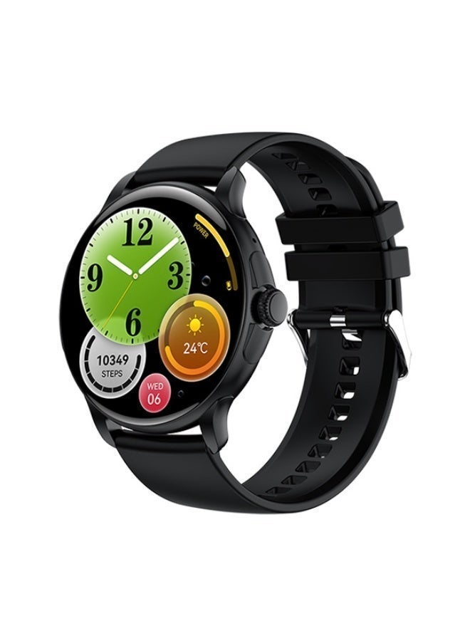 Starfire 1.43” Full Touch Round Smart Watch, IP68 Water Resistant, Magnetic Charging, Lightweight Black Fitness Watch - Image 1