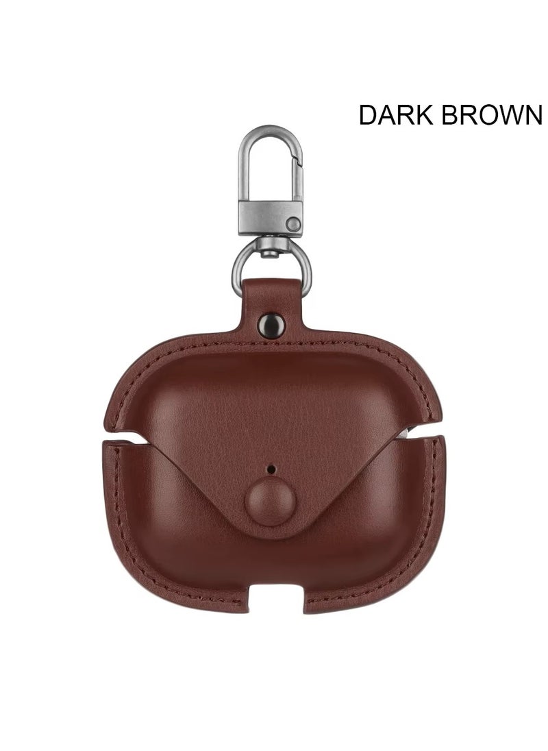 TWEGGON Airpods Pro 2 Case, Luxury Leather Case Compatible with Apple Airpods Pro 2 Dark Brown  - Image 1