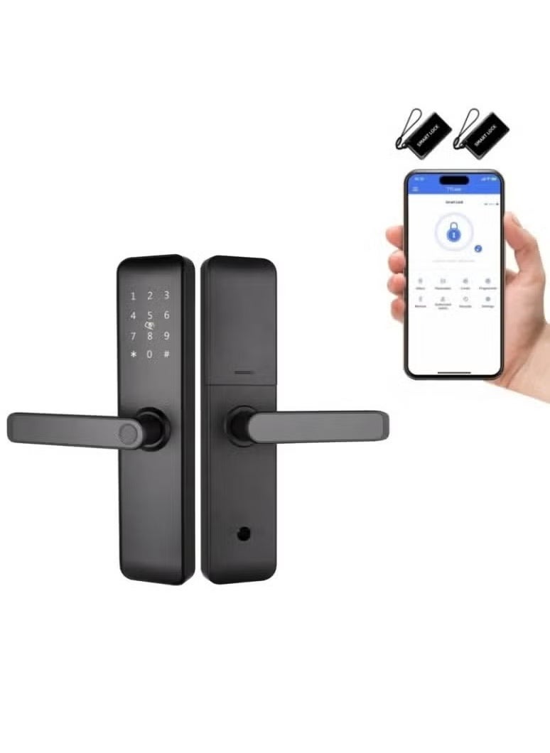 Generic Smart Fingerprint Door Lock With TTLock APP, Password, IC Card, And Key Access - Secure Entry For Home, Hotel, And Apartment (TTLock version)  - Image 1