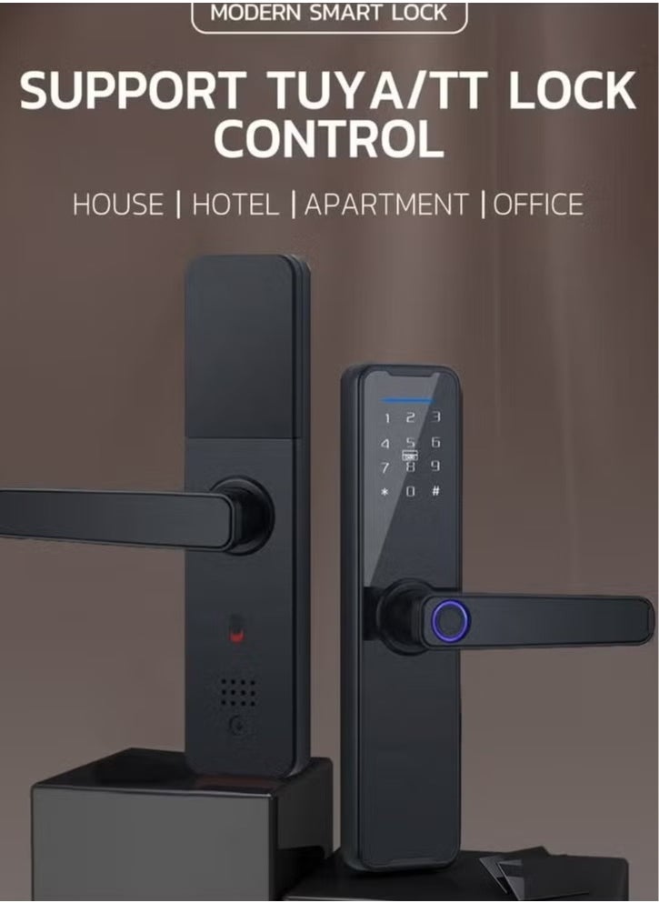 Generic Smart Fingerprint Door Lock With TTLock APP, Password, IC Card, And Key Access - Secure Entry For Home, Hotel, And Apartment (TTLock version)  - Image 3
