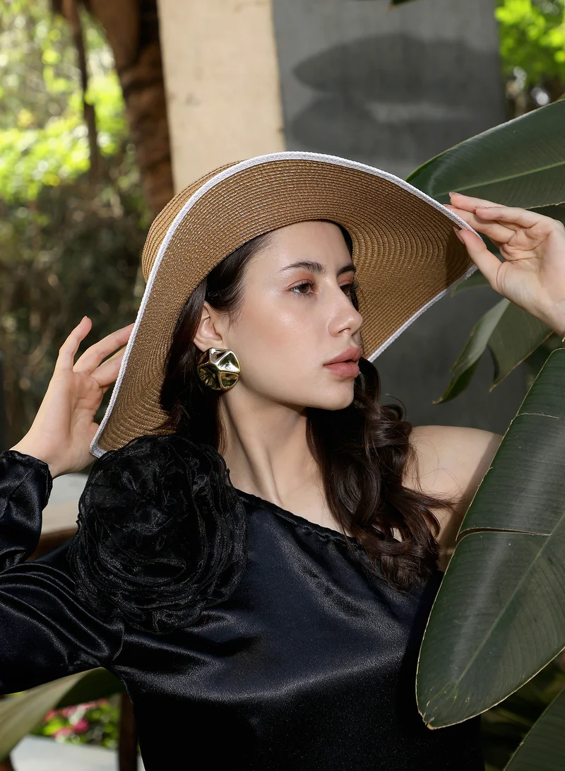Haute Sauce  Woven Wide Brim Hat for Women | Best Price UAE