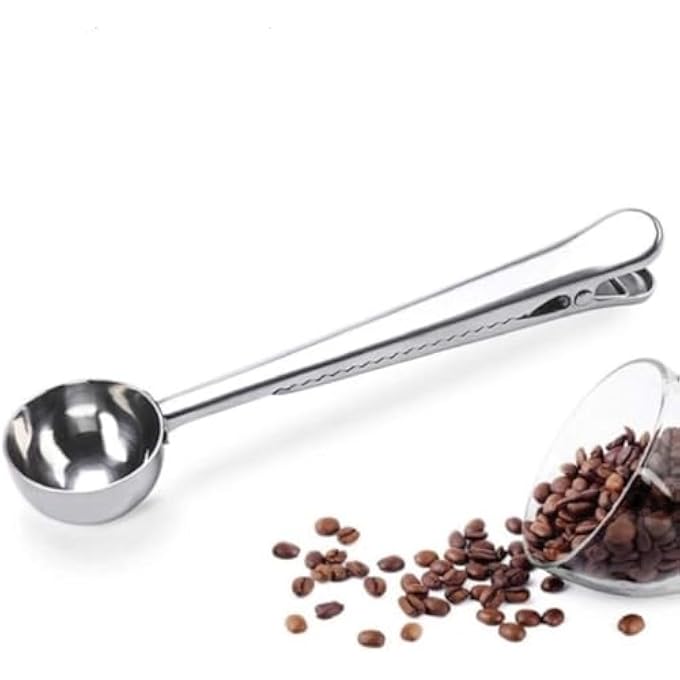 Unity 3 Pack Of Stainless Steel Measuring Scoops With Coffee Bag Clip Silver - Image 3