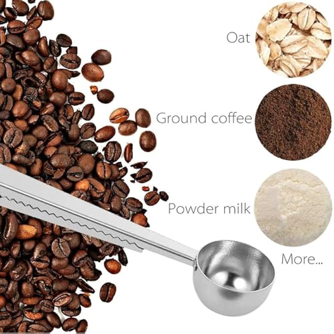 Unity 3 Pack Of Stainless Steel Measuring Scoops With Coffee Bag Clip Silver - Image 5