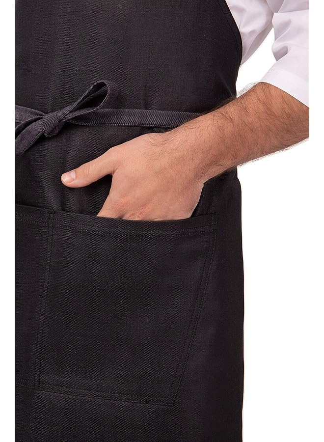 Chef Works Unisex Boulder Bib Apron Purple Black One Size - Image 2