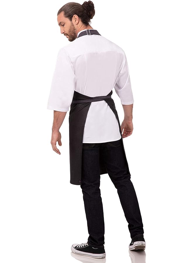 Chef Works Unisex Boulder Bib Apron Purple Black One Size - Image 3