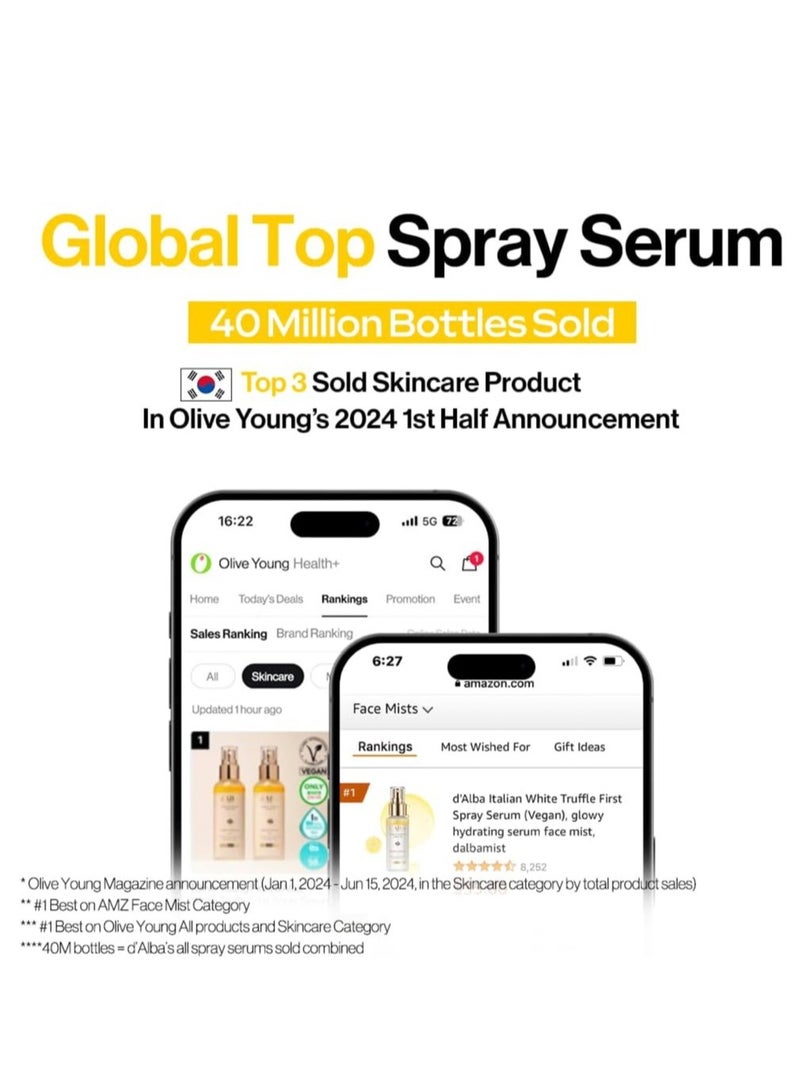 دالبا پيدمونت مصل الرذاذ الأول من دالبا بيدمونت بالكمأة البيضاء الإيطالية (نباتي)، رذاذ مصل مرطب للوجه، دالباميست، عبوة من 1، 3.38 أونصة سائلة - Image 2