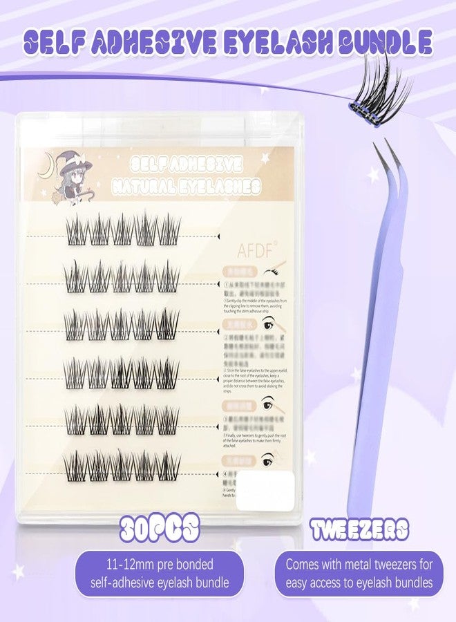MAYCREATE® 30PCS Eyelash Clusters,Wispy Lash Clusters Natural Lashes 11-12mm DIY Cluster Eyelash Extensions D Curl Individual Lashes Cluster Eyelashes for DIY Lash Extension - Image 2