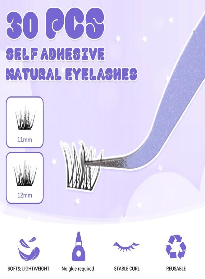 MAYCREATE® 30PCS Eyelash Clusters,Wispy Lash Clusters Natural Lashes 11-12mm DIY Cluster Eyelash Extensions D Curl Individual Lashes Cluster Eyelashes for DIY Lash Extension - Image 3