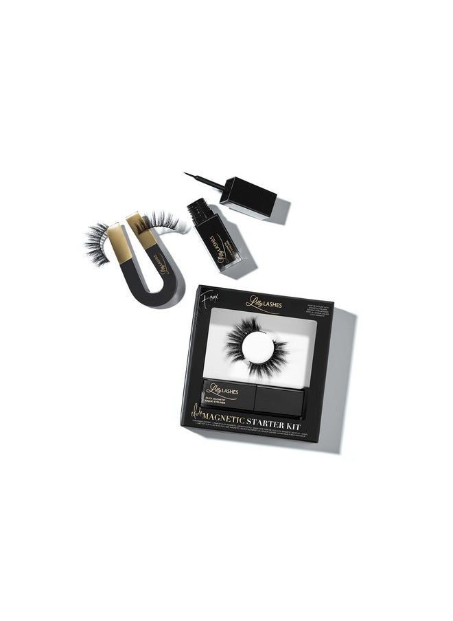 Lilly Lashes - Click Magnetic Starter Kit Magnetic Eyelashes And Eyelash Glue False Eyelashes With Magnetic Liquid Eyeliner Natural, Self Adhesive Eyelashes For Wispy Lashes Lash Extension Kit - Image 1